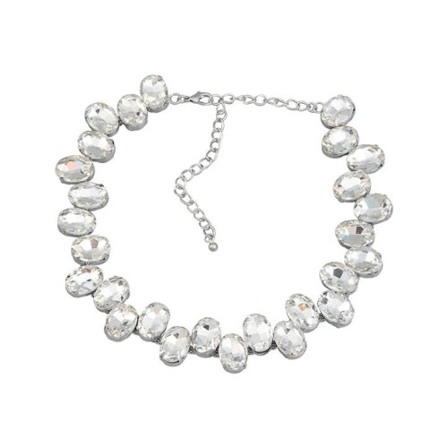 necklace exaggerating occidental style necklace fully-jewelled woman Round glass diamond diamond banquet