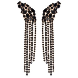 exaggerating creative geometry Acrylic diamond tassel earrings woman occidenta..