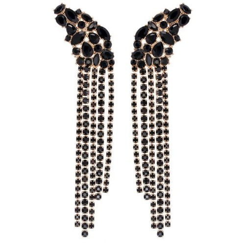 exaggerating creative geometry Acrylic diamond tassel earrings woman occidental style claw chain Earring earrin