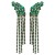exaggerating creative geometry Acrylic diamond tassel earrings woman occidental style claw chain Earring earrin