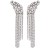 exaggerating creative geometry Acrylic diamond tassel earrings woman occidental style claw chain Earring earrin