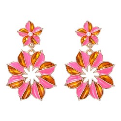 new color flowers flowers earring earrings Alloy enamel ear stud personality e..