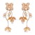 Alloy flowers flowersza super wealthy ear stud Leaf tassel trend Street Snapins same style