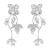 Alloy flowers flowersza super wealthy ear stud Leaf tassel trend Street Snapins same style