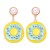 geometry circle enamel earring personality color woman occidental style temperament wind trend