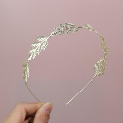 occidental style Metal Leaf Pearl Headband stage new Headband