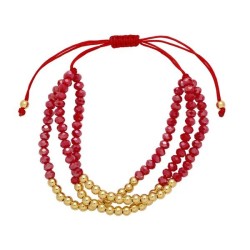 Bohemian style three layer bracelet samll handmade beads bracelet womanbra