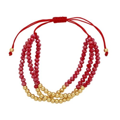 Bohemian style three layer bracelet samll handmade beads bracelet womanbra