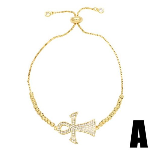 heart-shaped cross zircon bracelet woman occidental style fashion brief personality braceletbrb