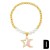 occidental styleins temperament brief star Moon bracelet woman samll Pearl beads elasticitybrb