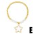 occidental styleins temperament brief star Moon bracelet woman samll Pearl beads elasticitybrb