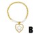 occidental style Pearl elasticity bracelet womanins fashion love Five-pointed star pendant temperamentbra