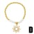 occidental style Pearl elasticity bracelet womanins fashion love Five-pointed star pendant temperamentbra