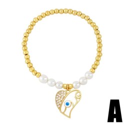 occidental styleins wind fashion eyes Pearl bracelet woman samll fashion brief..