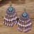 E occidental style Bohemia beads earring woman long style exaggerating beads flowers Earring earring