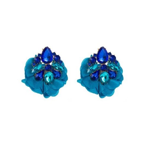 occidental style earrings creative exaggerating fully-jewelled flowers temperament Earring woman earrings