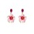 occidental style fashion personality retro new Earring exaggerating glass diamond three-dimensional flowers 