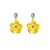occidental style fashion personality retro new Earring exaggerating glass diamond three-dimensional flowers 