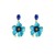 occidental style fashion personality retro new Earring exaggerating glass diamond three-dimensional flowers 