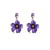 occidental style fashion personality retro new Earring exaggerating glass diamond three-dimensional flowers 