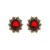 occidental style Earring retro palace style temperament brief medium resin embed Pearl woman ear stud earrings