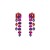 occidental style wind fashion exaggerating glass Rhinestone geometry gem drop long style earrings temperament p