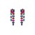 occidental style wind fashion exaggerating glass Rhinestone geometry gem drop long style earrings temperament p