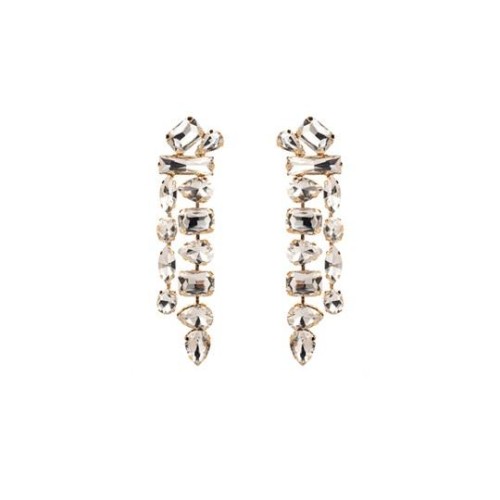 occidental style fashion personality exaggerating super Alloy fully-jewelled long style tassel earrings tempera