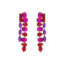 occidental style exaggerating personality Alloy long style color tassel Irregu..