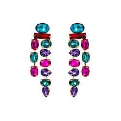 occidental style fashion elegant Alloy geometry exaggerating Irregular flash d..