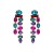occidental style fashion elegant Alloy geometry exaggerating Irregular flash diamond tassel earrings high