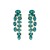 occidental style fashion elegant Alloy geometry exaggerating Irregular flash diamond tassel earrings high