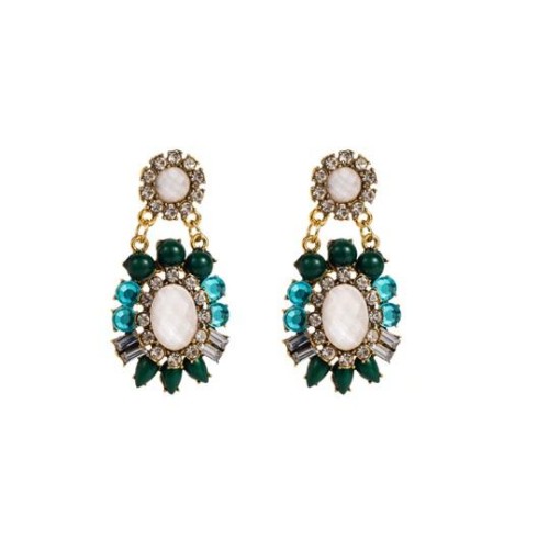 occidental style fashion personality exaggerating multilayer Round flowers diamond retro earrings woman f