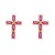 occidental style personality cross ear stud womanins fully-jewelled color zircon cross earringserr