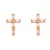 occidental style personality cross ear stud womanins fully-jewelled color zircon cross earringserr