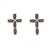 occidental style personality cross ear stud womanins fully-jewelled color zircon cross earringserr