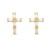 occidental style personality cross ear stud womanins fully-jewelled color zircon cross earringserr