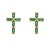 occidental style personality cross ear stud womanins fully-jewelled color zircon cross earringserr