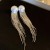 elegant Pearl Metal wind tassel silver earrings sweetins long style temperament hig