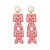  occidental style fashion brief Alloy diamond beads earrings Word Earring woman