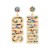  occidental style fashion brief Alloy diamond beads earrings Word Earring woman