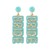  occidental style fashion brief Alloy diamond beads earrings Word Earring woman
