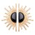 summer geometry half sun flower Alloy diamond ear stud personality woman occidental style fashion wind