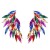 summer feather diamond wings occidental style personality color diamond temperament woman earrings trend