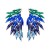 summer feather diamond wings occidental style personality color diamond temperament woman earrings trend