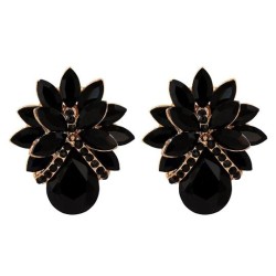 occidental style  fashion woman temperament personality flowers diamond earrin..