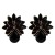 occidental style  fashion woman temperament personality flowers diamond earrings elegant