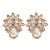 occidental style  fashion woman temperament personality flowers diamond earrings elegant