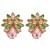 occidental style  fashion woman temperament personality flowers diamond earrings elegant