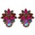 occidental style  fashion woman temperament personality flowers diamond earrings elegant